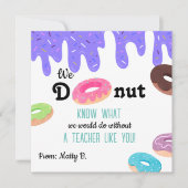 We weten niet leraar Dank je kaart (Voorkant)