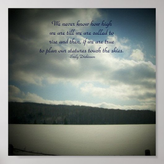 We weten nooit hoe hoog we ...Poster citeren Poster (Voorkant)