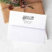 We weven u een vrolijk kerst  adres rubberstempel