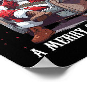 We whisky je een vrolijke kerst grappige kerstman poster (Hoek)