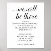 We Will Be There Herdenkingsstoel Met Namen Bruilo Poster (Voorkant)