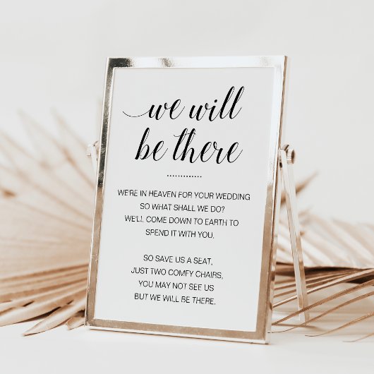 We Will Be There Herdenkingsstoelen Bruiloft Poster