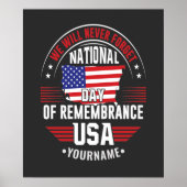 We Will Never Forget National Day of Remembrance Poster (Voorkant)
