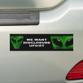 WE WILL OPENBAARMAKING UFO/ET BUMPERSTICKER (Op auto)