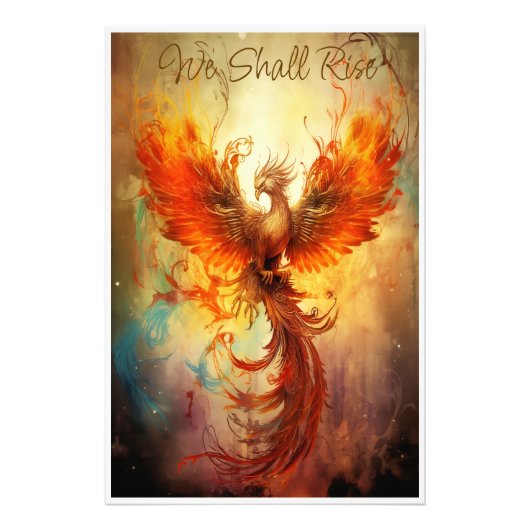 WE WILL RISE - Tekstversie Foto Afdruk (Voorkant)