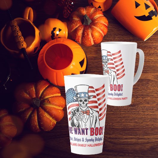 We willen Boo Patriotic Halloween Skeleton Uncle S Latte Mok