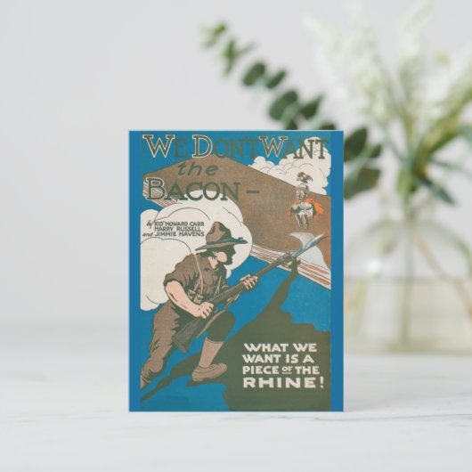 We willen de bacterie niet briefkaart (Staand voorkant)