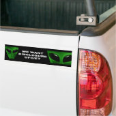 WE WILLEN DISCLOSIE UFO/ET BUMPERSTICKER (Op Truck)