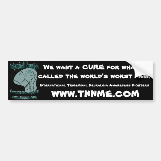 We willen een CURE bumper sticker. Bumpersticker (Voorkant)