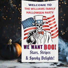 We willen een patriottisch Halloweenfeest Spandoek
