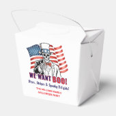 We willen een patriottisch Halloweenkostuumfeest Bedankdoosjes (Achterkant)