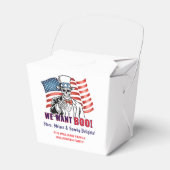 We willen een patriottisch Halloweenkostuumfeest Bedankdoosjes (Voorkant Zijde)