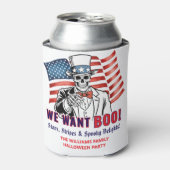 We willen een patriottisch Halloweenkostuumfeest Blikjeskoeler (Blikje Voorkant)