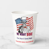 We willen een patriottisch Halloweenkostuumfeest Papieren Bekers (Achterkant)