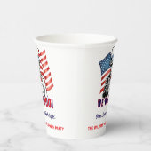 We willen een patriottisch Halloweenkostuumfeest Papieren Bekers (Rechts)