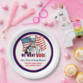 We willen een patriottisch Halloweenkostuumfeest Papieren Bordje (Feest)