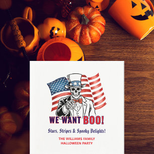 We willen een patriottisch Halloweenkostuumfeest Servet