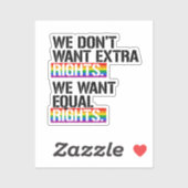 We willen geen extra rechten sticker (Vel)