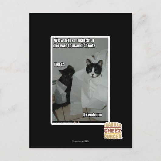 We willen gewoon zorgen briefkaart (Voorkant)