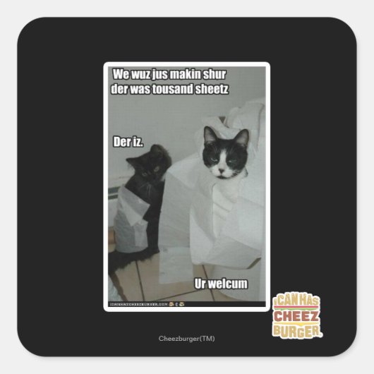 We willen gewoon zorgen vierkante sticker (Voorkant)