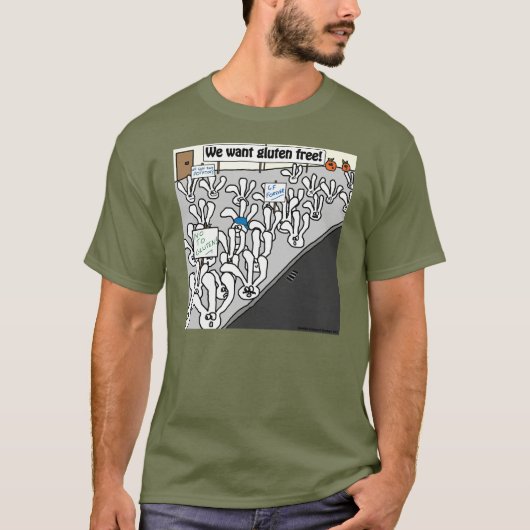 We willen glutenvrij! t-shirt (Voorkant)