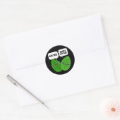 We willen grappig kruiden pun donker BG zijn Ronde Sticker (Envelop)