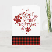 We willen je een prettige kersthond Kaart (Voorkant)