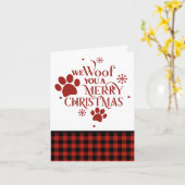 We willen je een prettige kersthond. kaart (Gele Bloem)