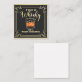we willen je een vrolijk kerstfeest met whisky  ke notitiekaartje (Voorkant / Achterkant)