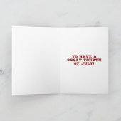 We willen je vierde van juli Glitter Kaart (Binnen)