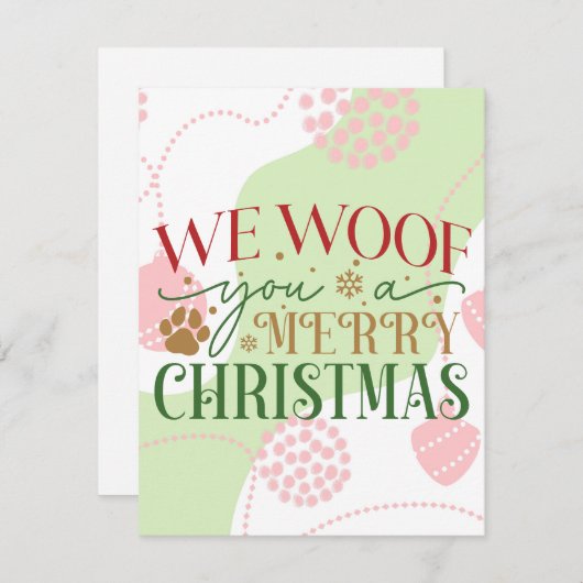 We willen jullie een prettig kerstfeest geven feestdagenkaart (Voorkant / Achterkant)