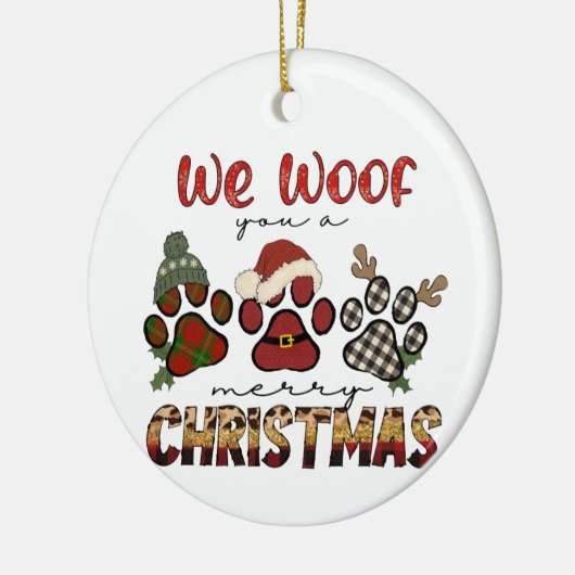 We willen jullie een prettig kerstfeest geven keramisch ornament (Links)
