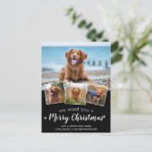 We willen jullie graag kerstcadeaufoto's feestdagenkaart (Staand voorkant)