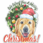We willen jullie graag met kerst-gouden rector sticker (Voorkant)