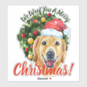 We willen jullie graag met kerst-gouden rector sticker (Vel)