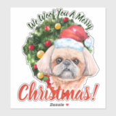 We willen jullie vrolijk kerstschip Tzu Sticker (Vel)