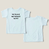 We willen Moshiach Nu peuter jongens shirt (Ontwerp Voorkant & Achterkant)