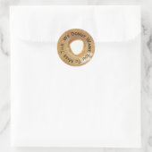 We willen niet dat je dit meemaakt. | Donut Pun Ronde Sticker (Tas)