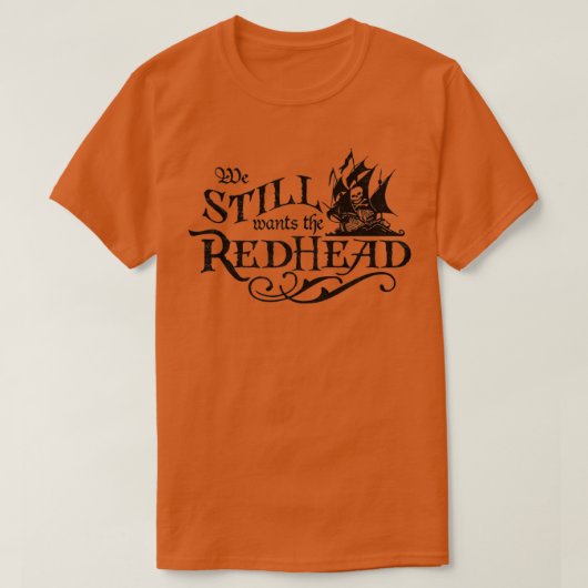 We willen nog steeds het roodkopse Caraïbische Shi T-shirt (Design voorkant)