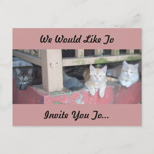 We willen u uitnodigen om... uitnodiging briefkaart