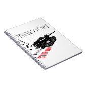 We willen wereldvrede en vrijheid, stop de oorlog notitieboek (Rechterzijde)