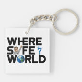 We willen wereldvrede en vrijheid, stop de oorlog sleutelhanger (Achterkant)