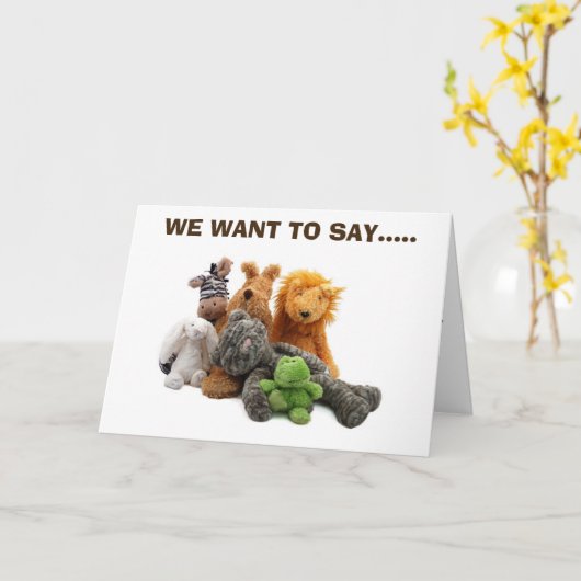 WE WILLEN ZEGGEN... GELUKKIGE VERJAARDAG VOOR U KAART (Gele Bloem)