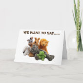 WE WILLEN ZEGGEN... GELUKKIGE VERJAARDAG VOOR U KAART (Voorkant)