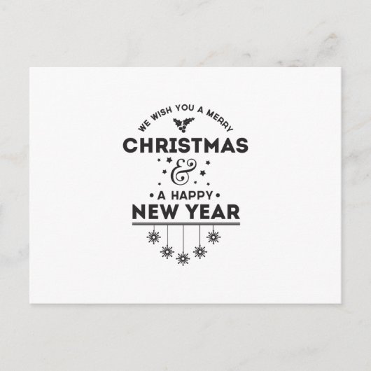 We Wish You a Merry Christmas Briefkaart (Voorkant)