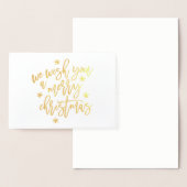 We Wish You A Merry Christmas Foil Card Folie Kaarten (Display)
