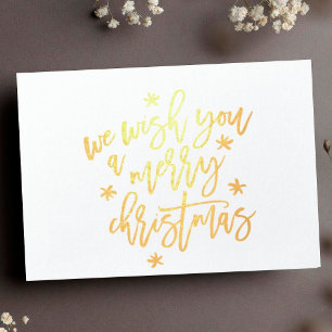We Wish You A Merry Christmas Foil Card Folie Kaarten