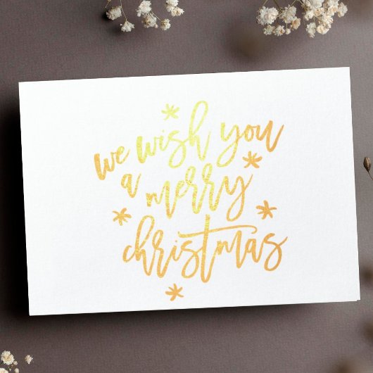 We Wish You A Merry Christmas Foil Card Folie Kaarten