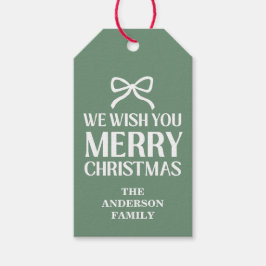 We Wish You A Merry Christmas Green Cadeaulabel