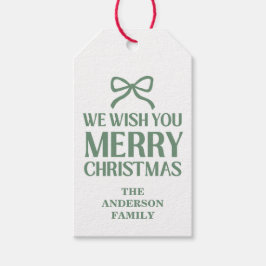 We Wish You A Merry Christmas Green Cadeaulabel